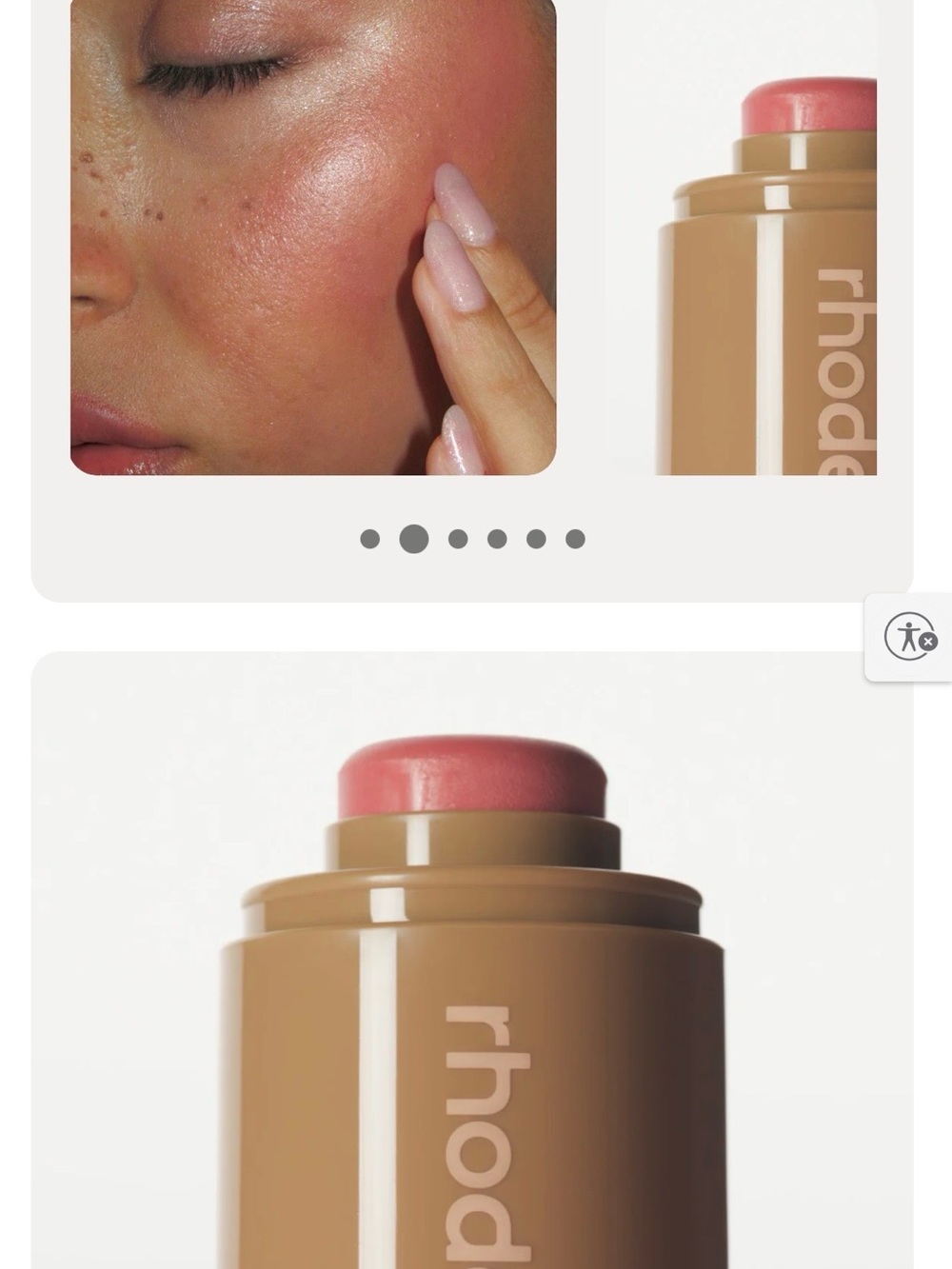 RHODE Cream Blush Stick — Coral Pink